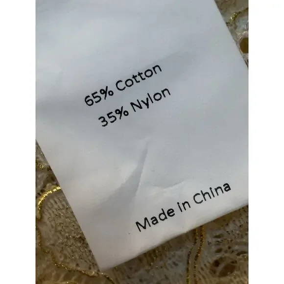 Allegra K Beige Floral Lace Lapel Collar Short Sleeve Bolero Shrug Cardigan L - Picture 8 of 8